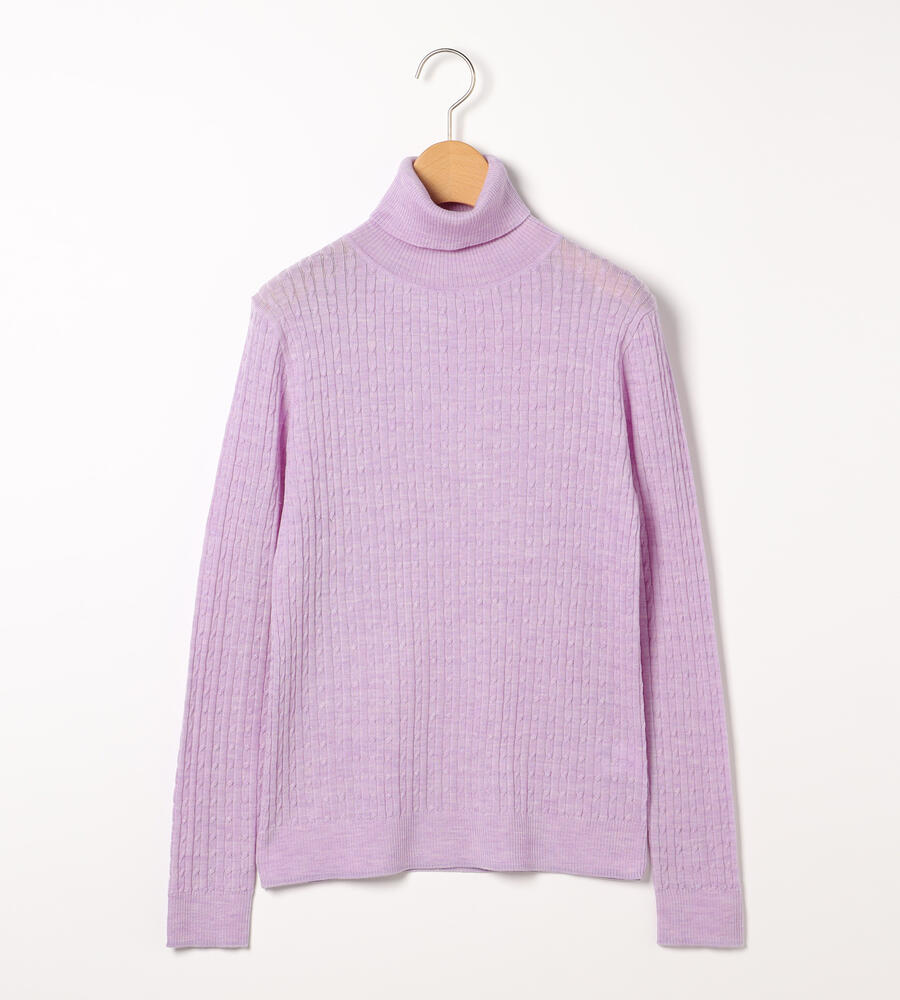 ウールケーブルニット