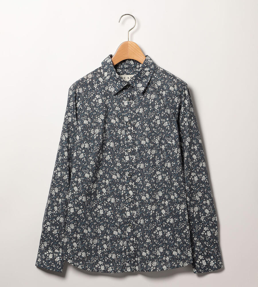 リバティプリントプチフラワーシャツブラウス