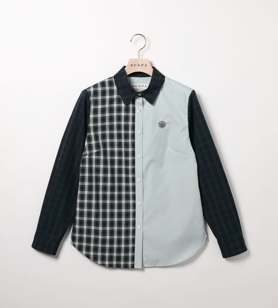 グリーン×パッチワーク