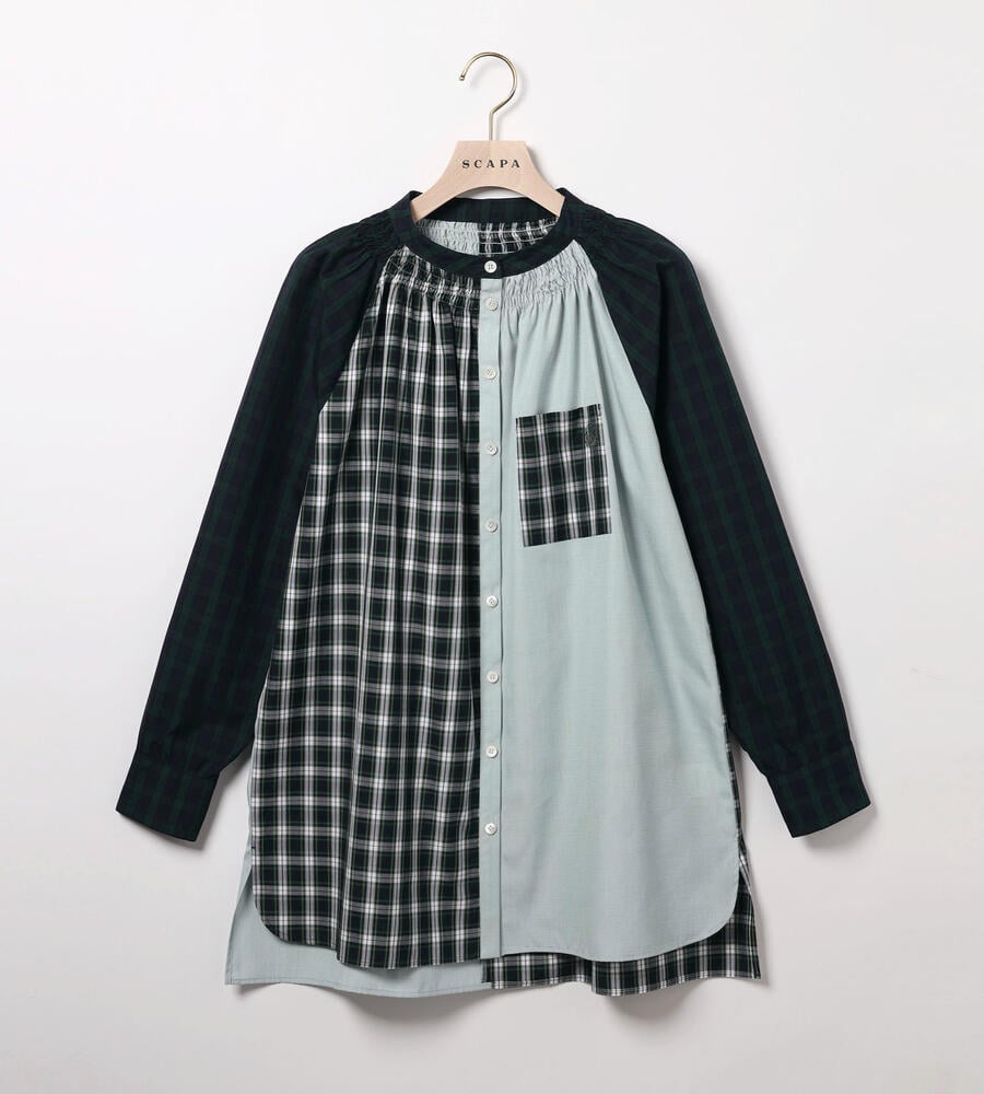 グリーン×パッチワーク