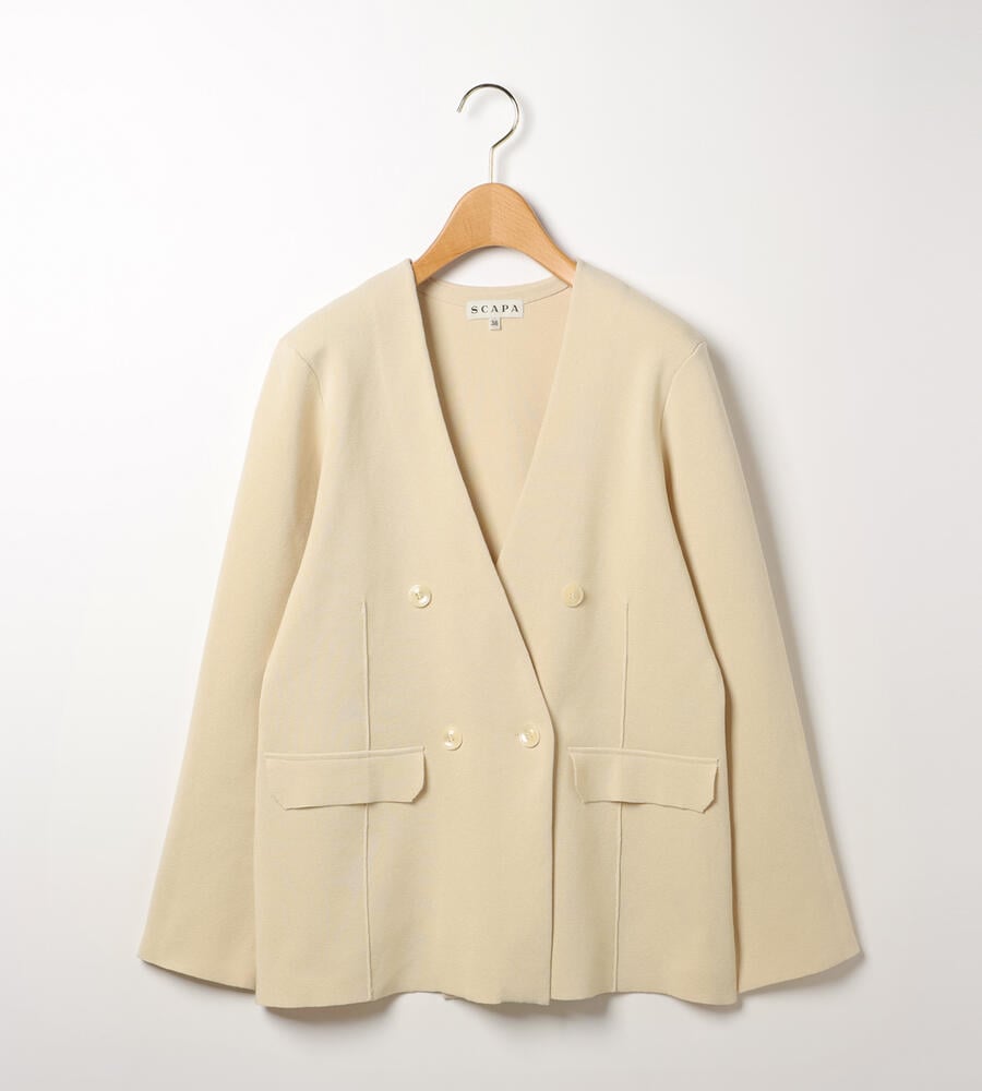 SCAPA Lサイズ / スキャパエルサイズ ストレッチミラノニットジャケット ストレッチミラノニットジャケット｜ニット｜SCAPA(スキャパ