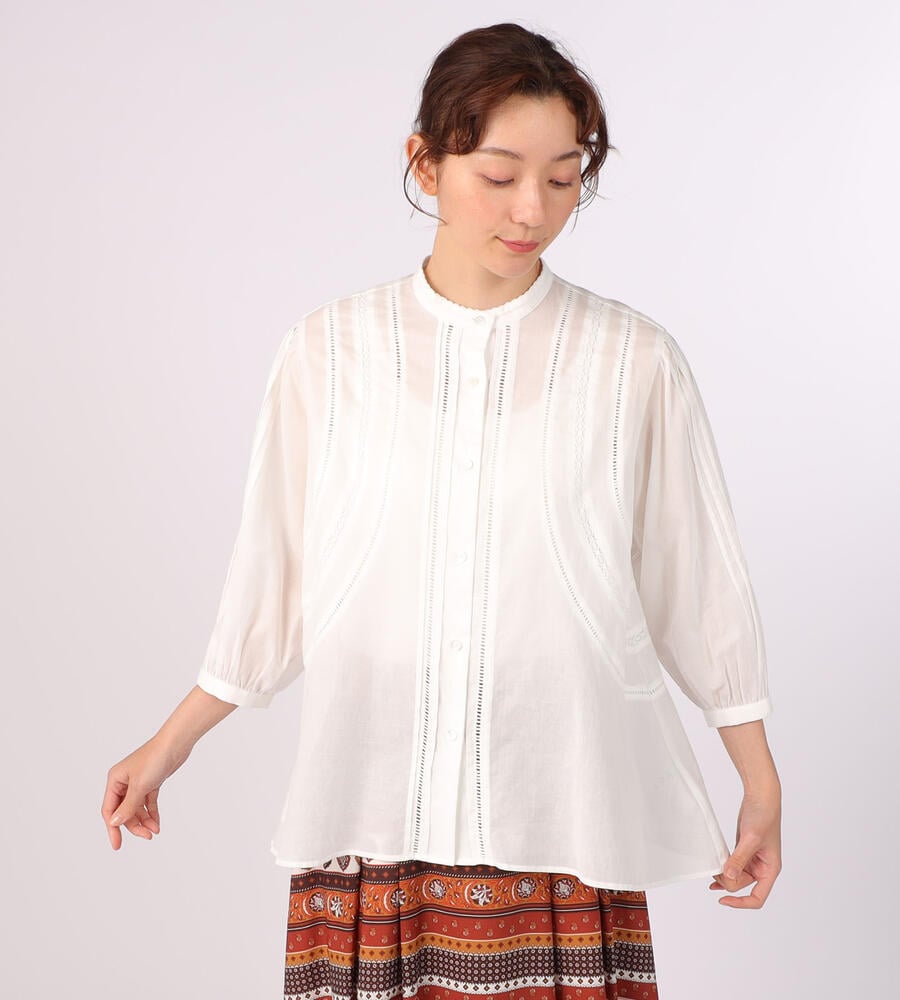 【Lサイズ】コットンローンブラウス