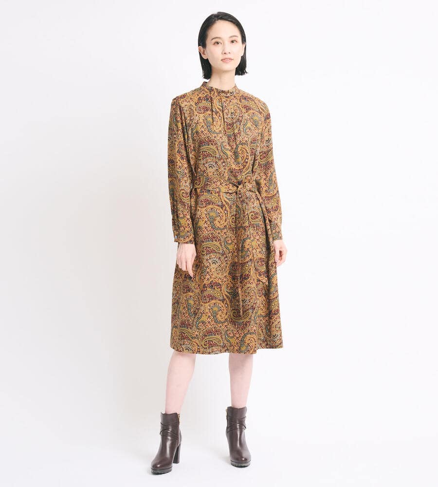 【Lサイズ】サラサアートプリントワンピース