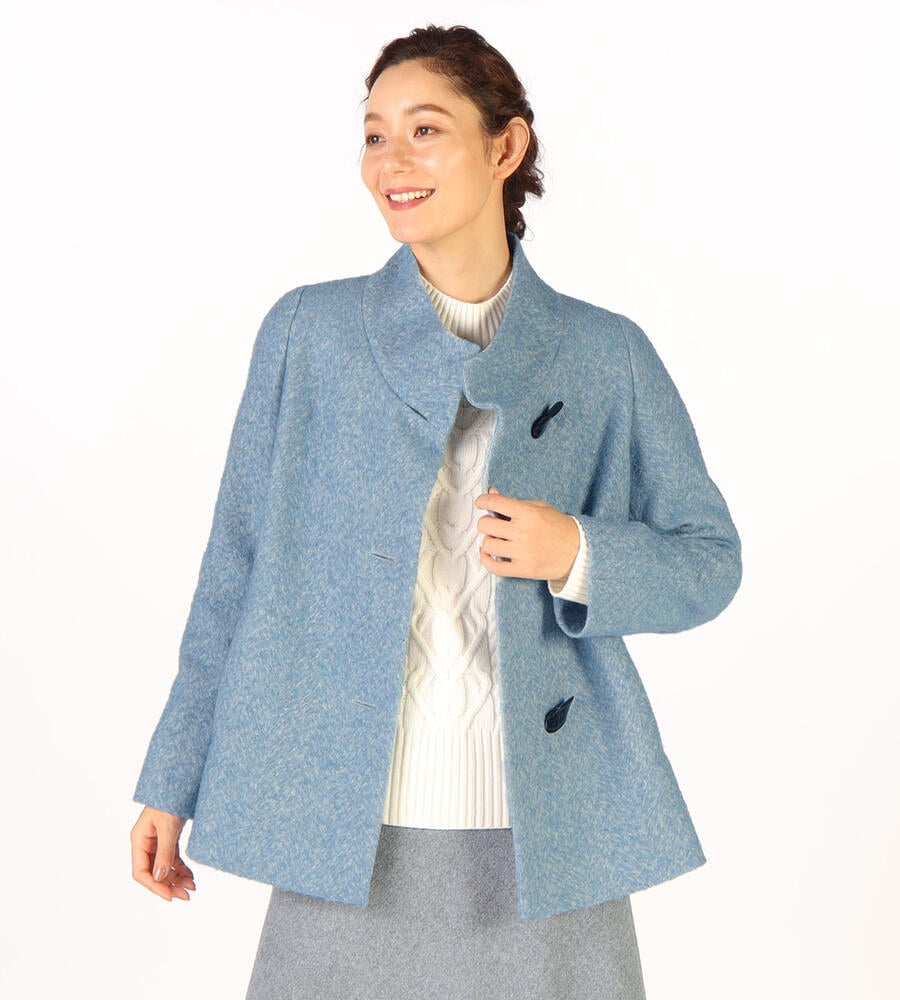 【Lサイズ】エアリーヘリンボーンコート