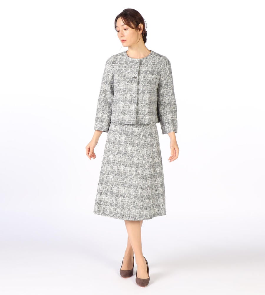 【Lサイズ】ツィードジャージジャケット