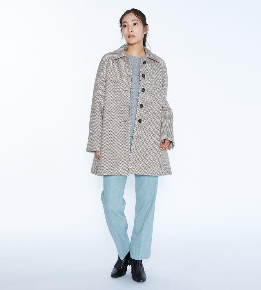 【Lサイズ】ウールツィードコート