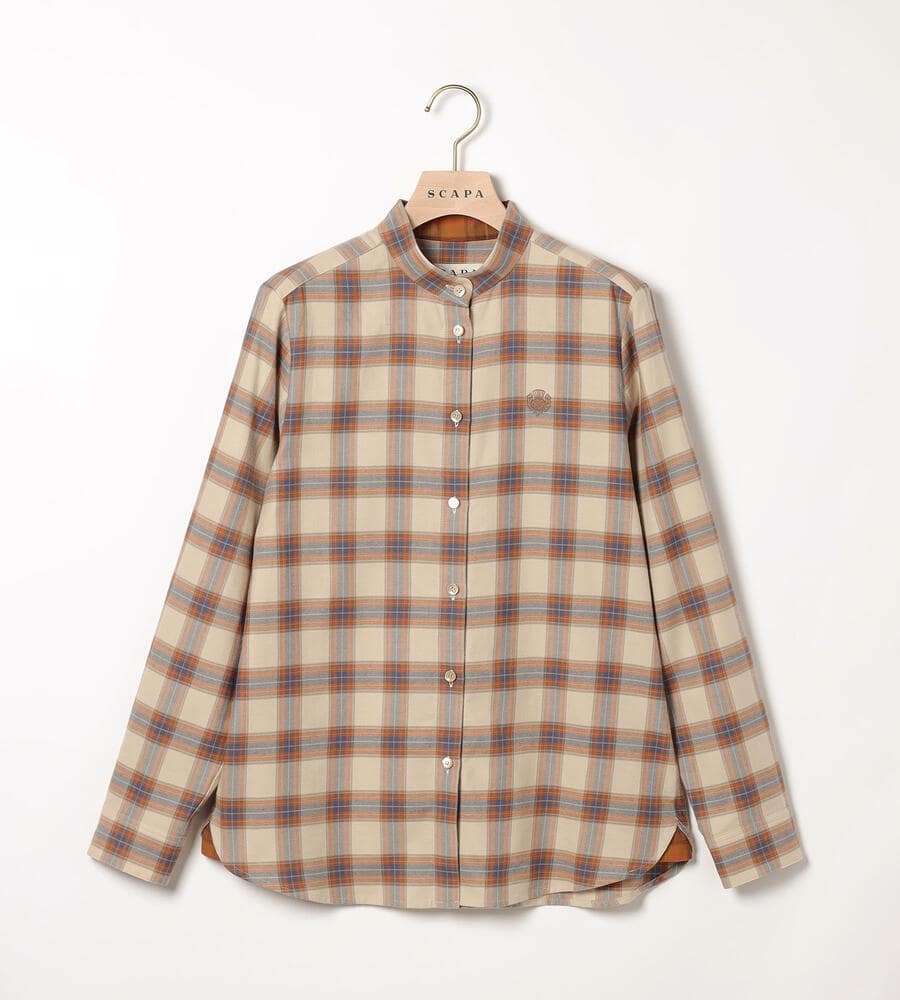 ベージュ×チェック