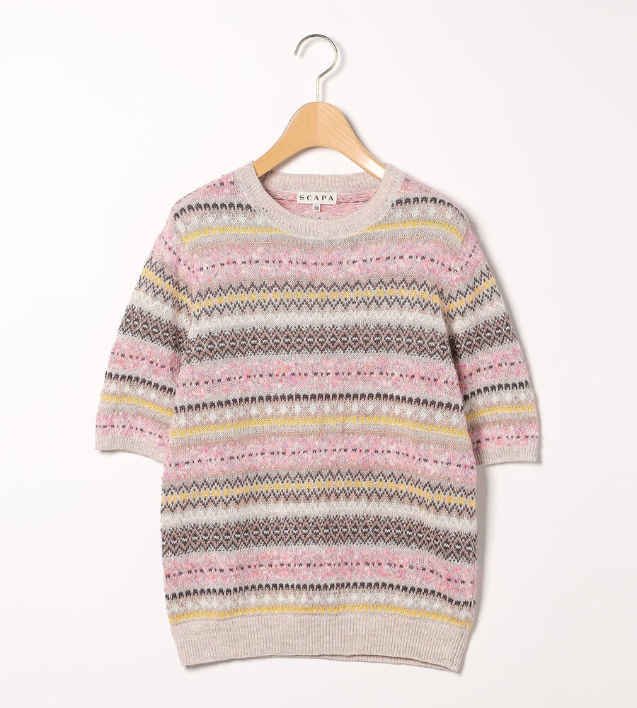 ピンク×ボーダー