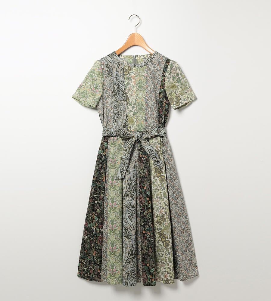 モスグリーン×パッチワーク