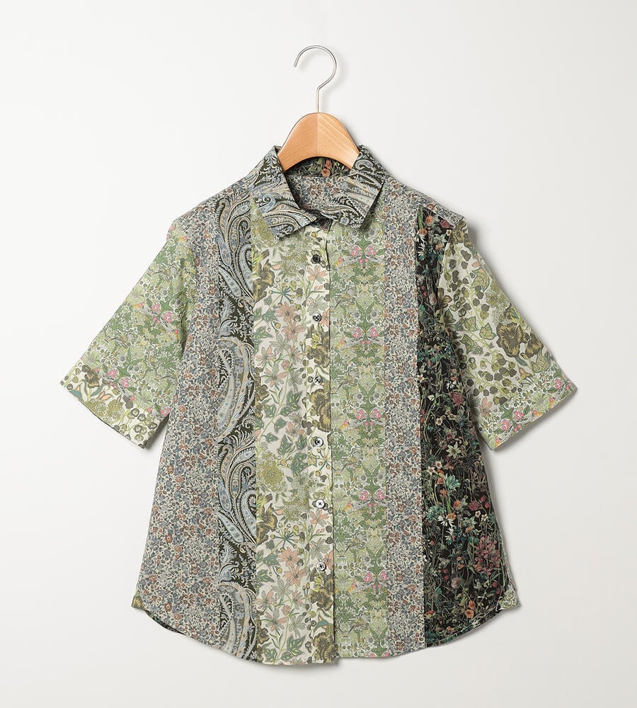 モスグリーン×パッチワーク