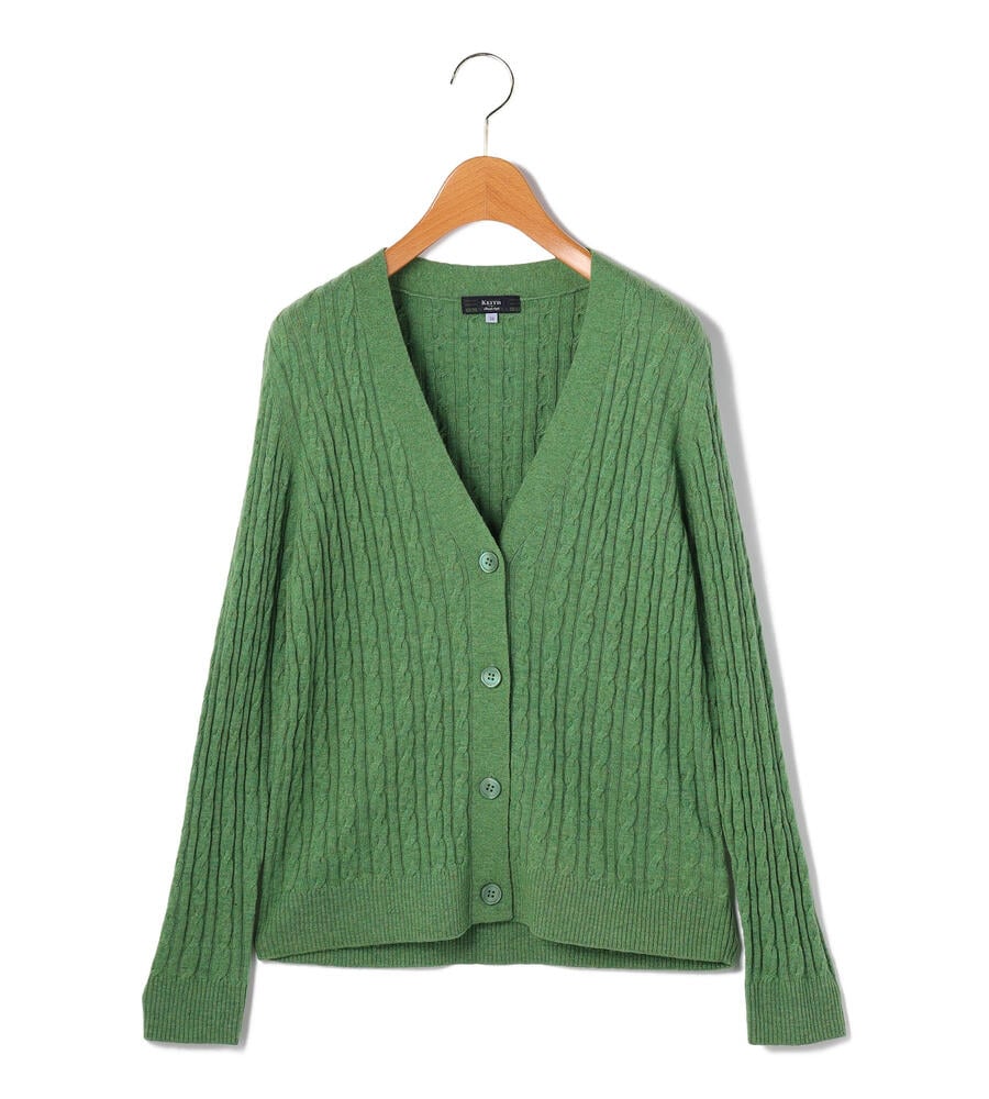 ケーブルニットカーディガン