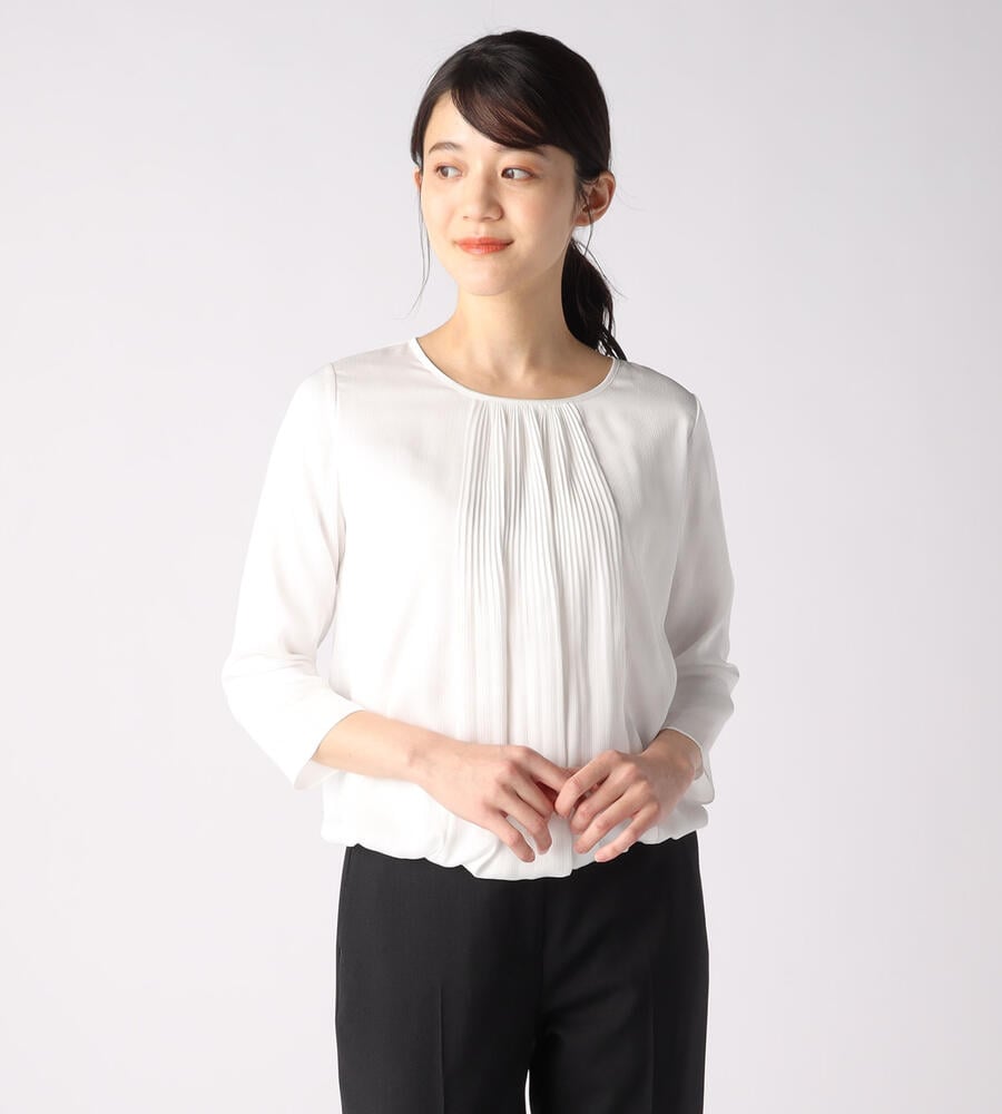 【Lサイズ】サテンドットヨウリュウブラウス