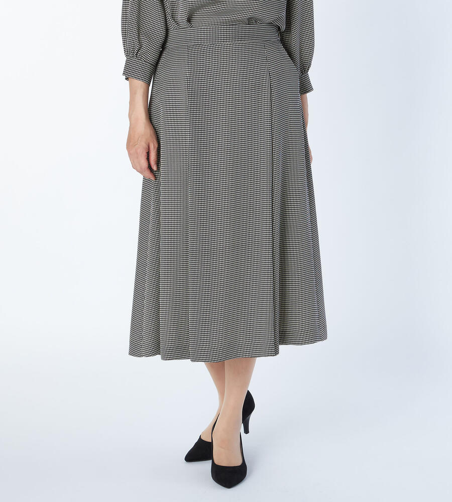 【Lサイズ】ハウンドトゥースプリントスカート