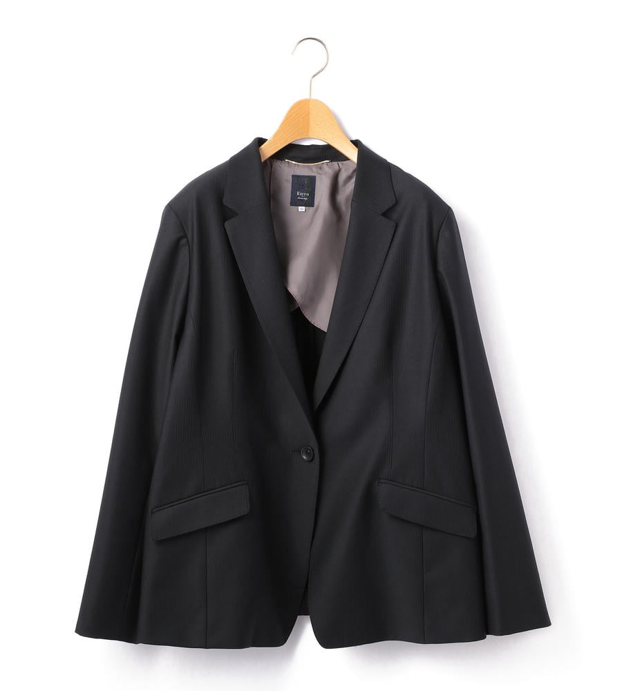 【50size~】ウールストライプ ジャケット